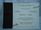 Convite de Casamento Marrom e Creme
