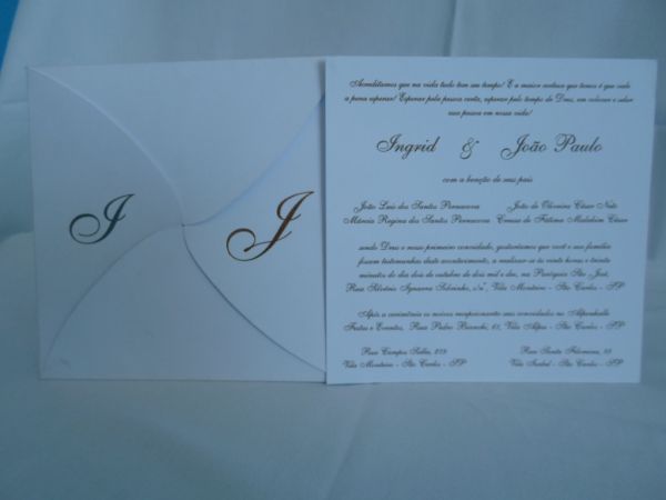 Convite de Casamento Catavento Branco