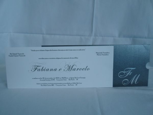 Convite de Casamento Metálico
