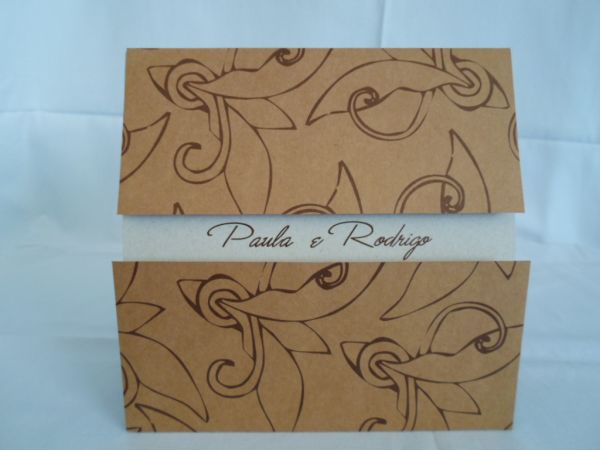 Convite estilo kraft